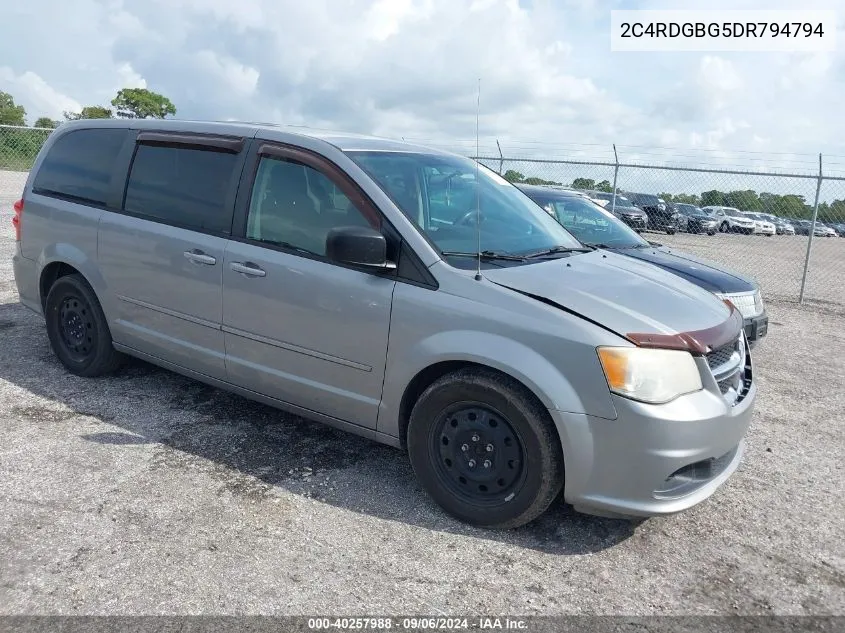 2013 Dodge Grand Caravan Se VIN: 2C4RDGBG5DR794794 Lot: 40257988