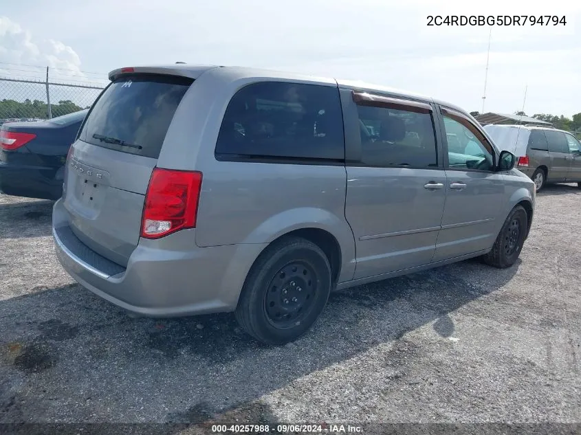 2013 Dodge Grand Caravan Se VIN: 2C4RDGBG5DR794794 Lot: 40257988