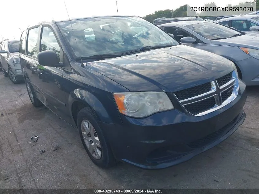 2013 Dodge Grand Caravan American Value Pkg VIN: 2C4RDGBGXDR593070 Lot: 40295743