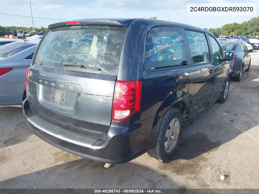 2013 Dodge Grand Caravan American Value Pkg VIN: 2C4RDGBGXDR593070 Lot: 40295743