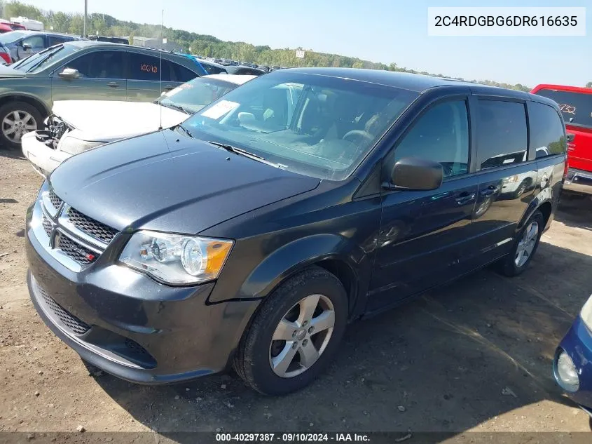 2013 Dodge Grand Caravan Se VIN: 2C4RDGBG6DR616635 Lot: 40297387