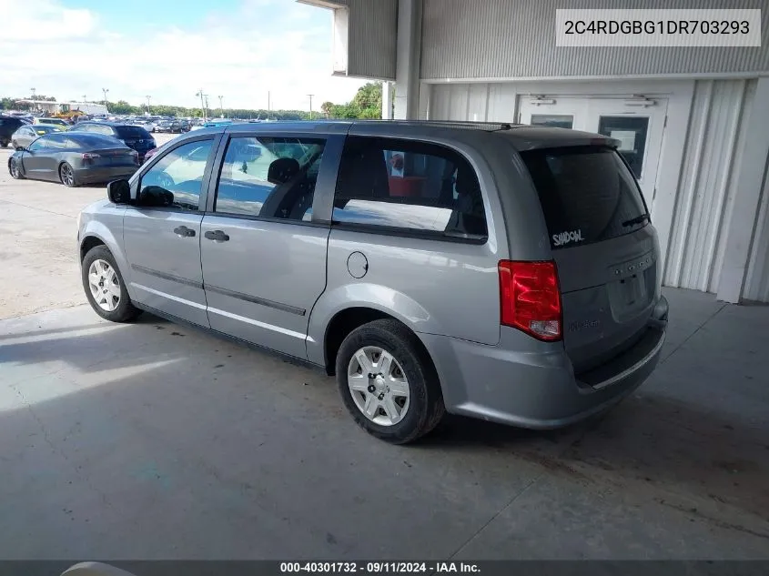 2013 Dodge Grand Caravan Se VIN: 2C4RDGBG1DR703293 Lot: 40301732