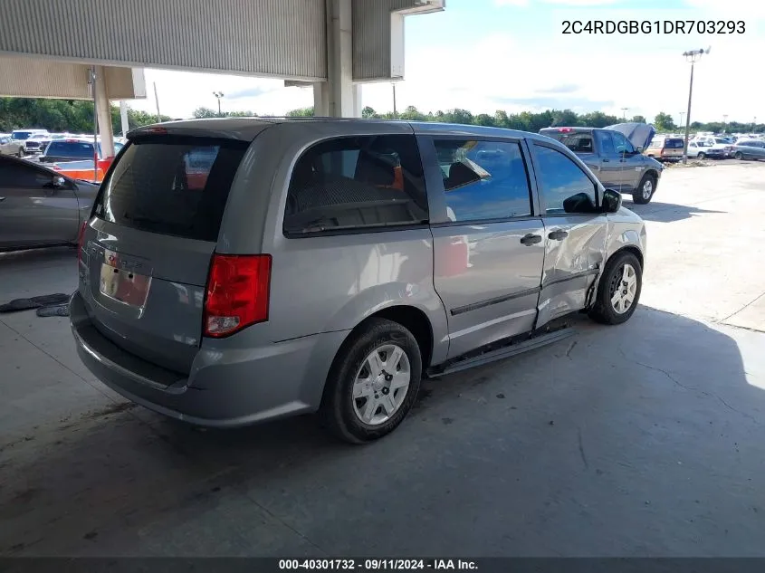 2013 Dodge Grand Caravan Se VIN: 2C4RDGBG1DR703293 Lot: 40301732