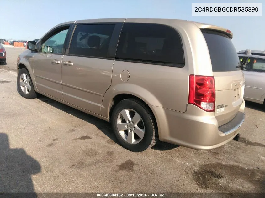 2013 Dodge Grand Caravan Se VIN: 2C4RDGBG0DR535890 Lot: 40304162