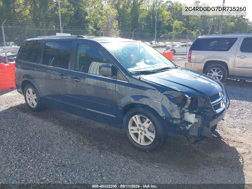 2013 Dodge Grand Caravan Crew VIN: 2C4RDGDG7DR735260 Lot: 40322205