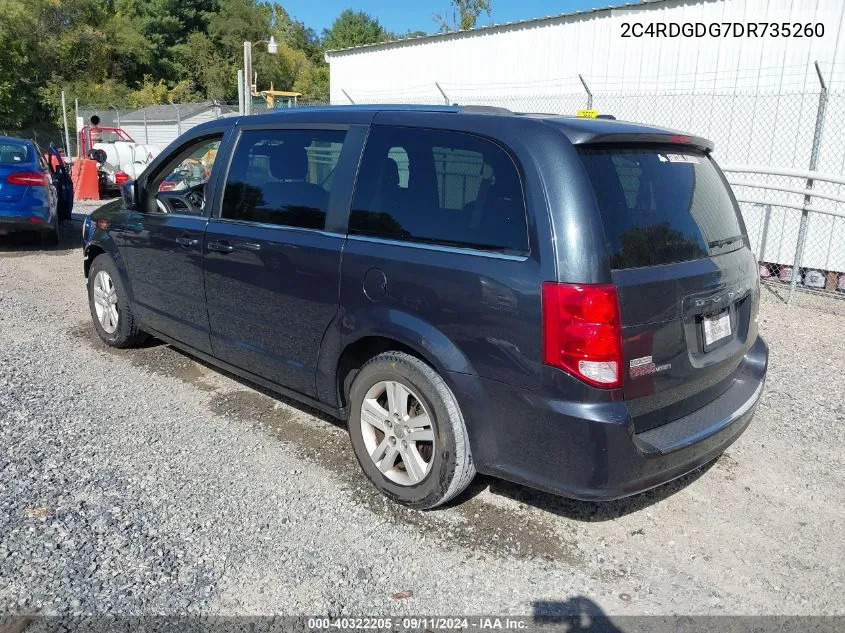 2013 Dodge Grand Caravan Crew VIN: 2C4RDGDG7DR735260 Lot: 40322205