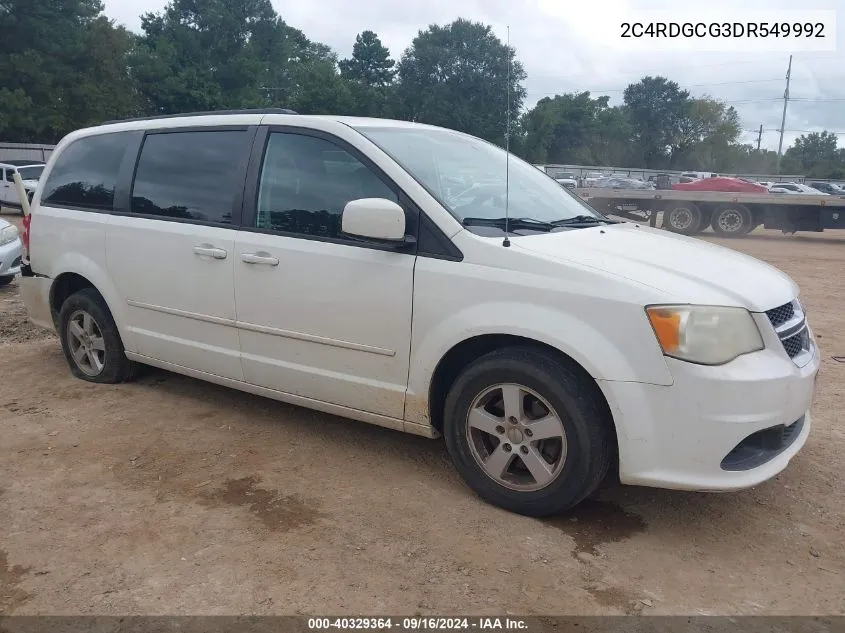 2013 Dodge Grand Caravan Sxt VIN: 2C4RDGCG3DR549992 Lot: 40329364