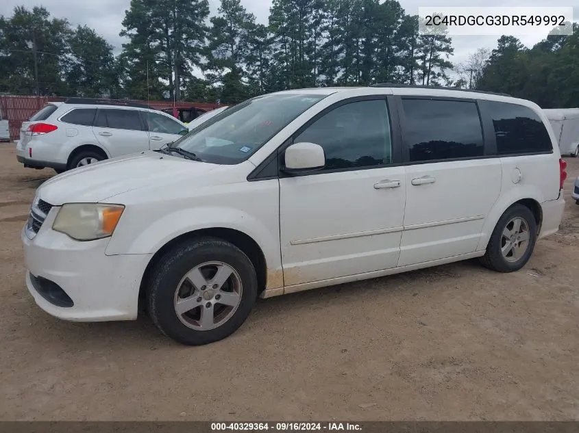 2013 Dodge Grand Caravan Sxt VIN: 2C4RDGCG3DR549992 Lot: 40329364