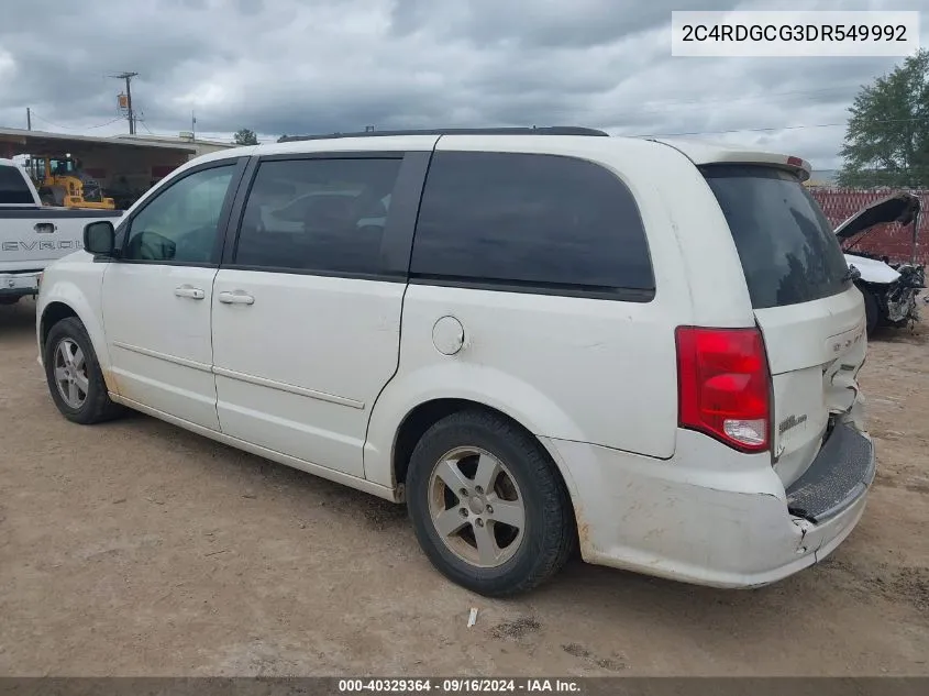 2013 Dodge Grand Caravan Sxt VIN: 2C4RDGCG3DR549992 Lot: 40329364