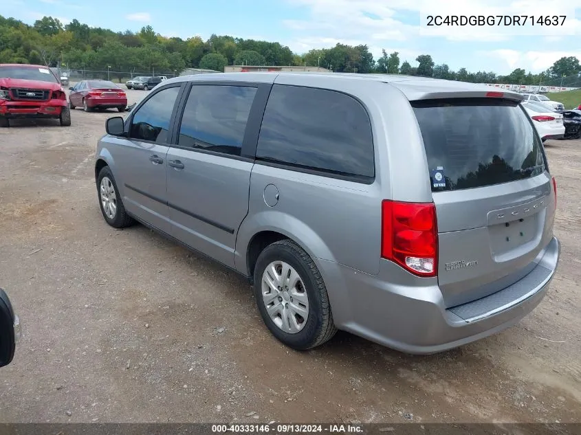 2013 Dodge Grand Caravan American Value Pkg VIN: 2C4RDGBG7DR714637 Lot: 40333146