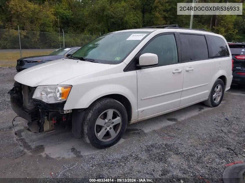 2013 Dodge Grand Caravan Sxt VIN: 2C4RDGCGXDR536933 Lot: 40334514