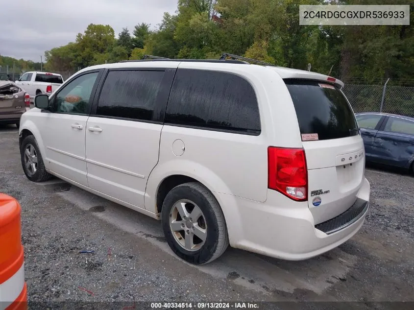 2013 Dodge Grand Caravan Sxt VIN: 2C4RDGCGXDR536933 Lot: 40334514