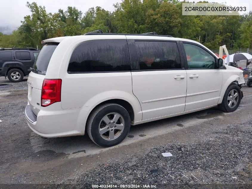 2013 Dodge Grand Caravan Sxt VIN: 2C4RDGCGXDR536933 Lot: 40334514