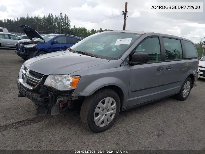 2013 Dodge Grand Caravan American Value Pkg VIN: 2C4RDGBG0DR772900 Lot: 40337901