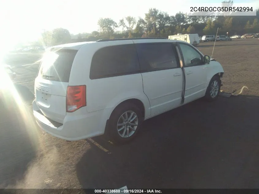 2013 Dodge Grand Caravan Sxt VIN: 2C4RDGCG5DR542994 Lot: 40338688