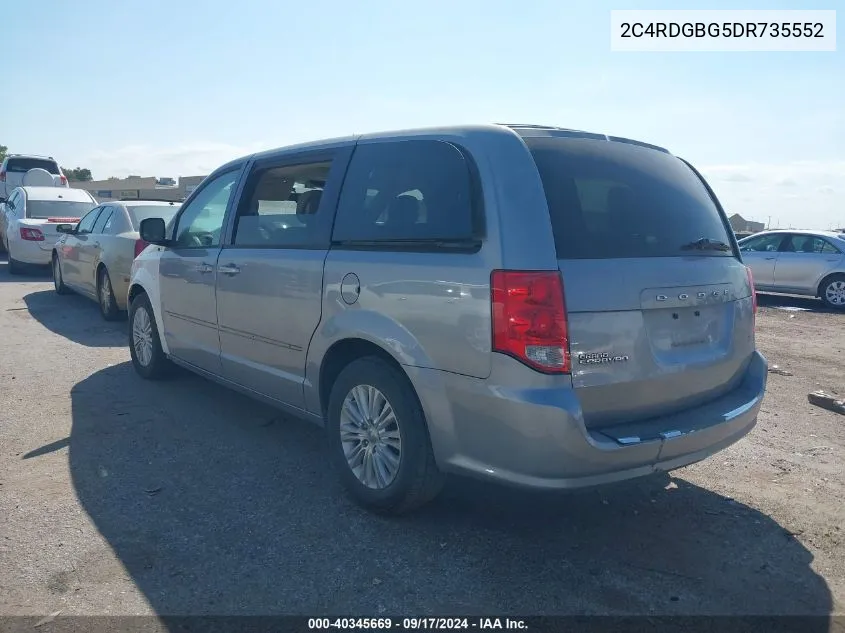 2013 Dodge Grand Caravan Se VIN: 2C4RDGBG5DR735552 Lot: 40345669