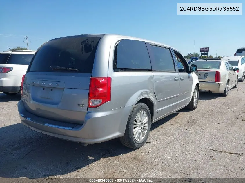 2013 Dodge Grand Caravan Se VIN: 2C4RDGBG5DR735552 Lot: 40345669