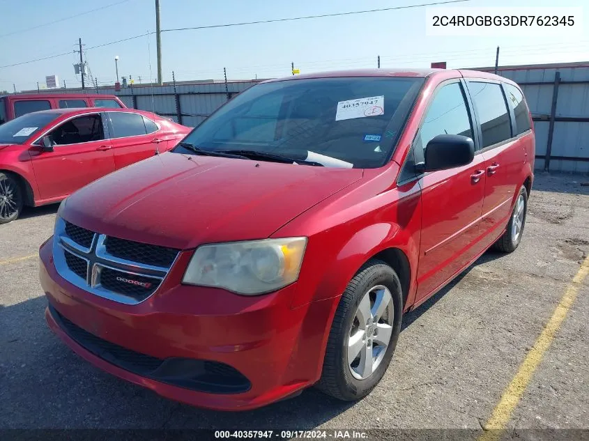 2013 Dodge Grand Caravan Se VIN: 2C4RDGBG3DR762345 Lot: 40357947