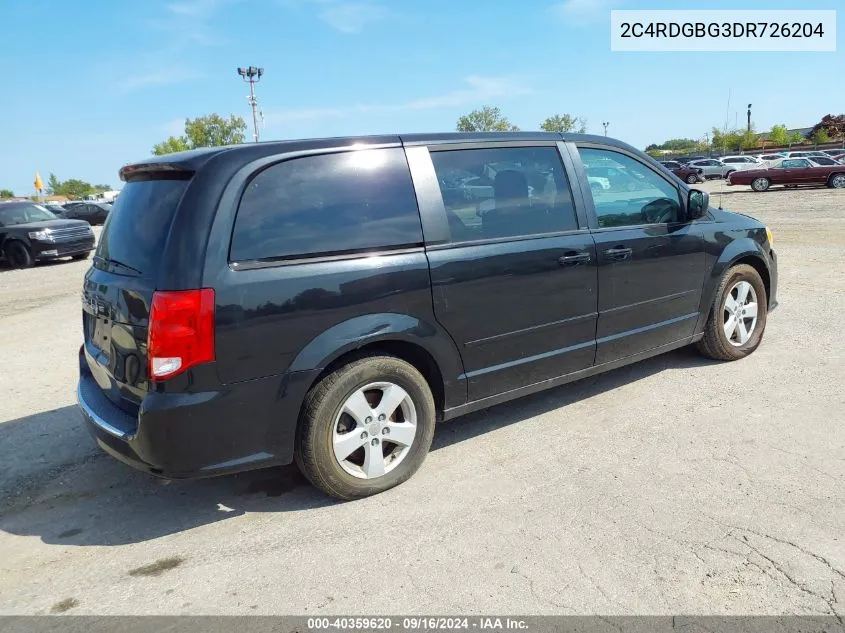 2013 Dodge Grand Caravan Se VIN: 2C4RDGBG3DR726204 Lot: 40359620