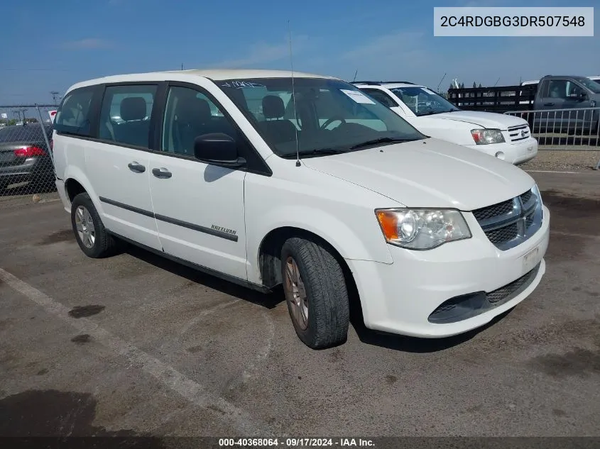 2013 Dodge Grand Caravan American Value Pkg VIN: 2C4RDGBG3DR507548 Lot: 40368064