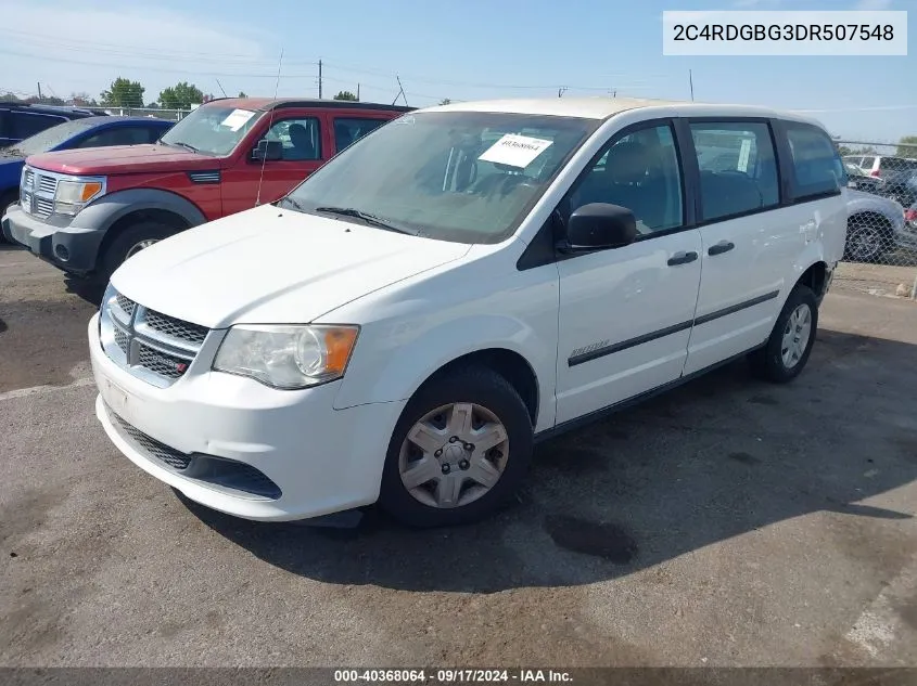 2013 Dodge Grand Caravan American Value Pkg VIN: 2C4RDGBG3DR507548 Lot: 40368064