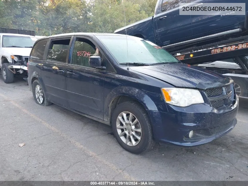 2013 Dodge Grand Caravan R/T VIN: 2C4RDGEG4DR644672 Lot: 40377144