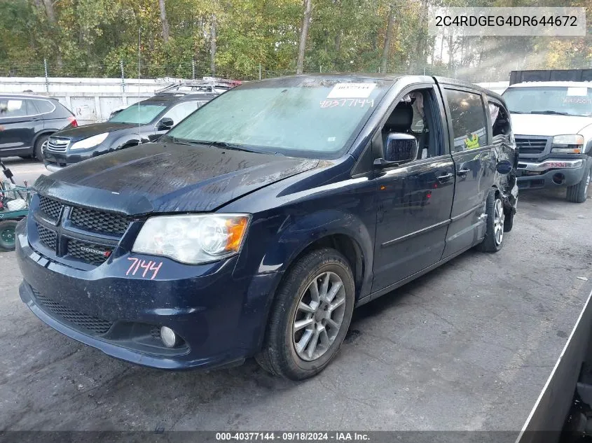 2013 Dodge Grand Caravan R/T VIN: 2C4RDGEG4DR644672 Lot: 40377144