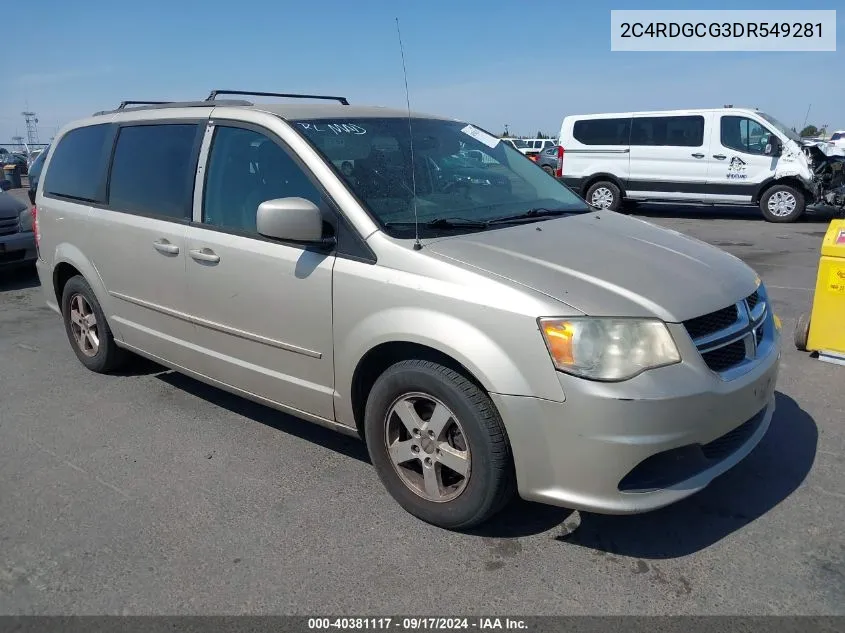 2013 Dodge Grand Caravan Sxt VIN: 2C4RDGCG3DR549281 Lot: 40381117