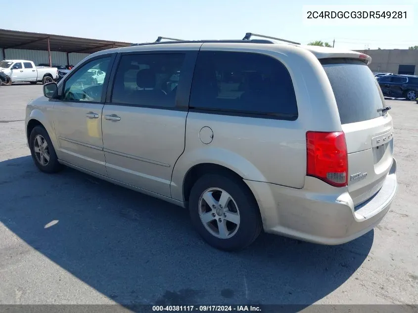 2013 Dodge Grand Caravan Sxt VIN: 2C4RDGCG3DR549281 Lot: 40381117