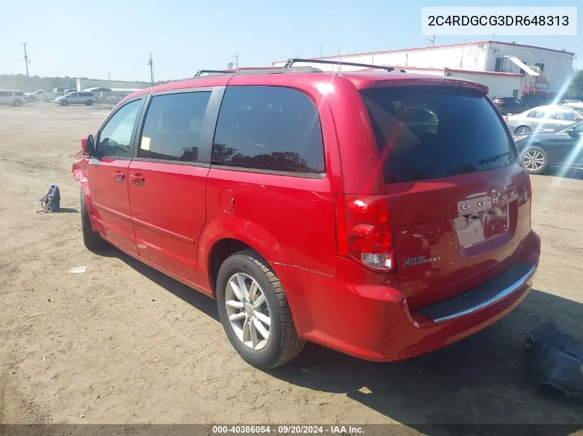 2013 Dodge Grand Caravan Sxt VIN: 2C4RDGCG3DR648313 Lot: 40386054