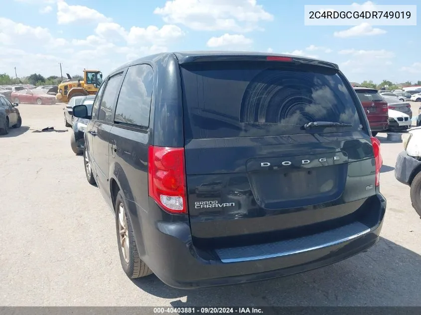 2013 Dodge Grand Caravan Sxt VIN: 2C4RDGCG4DR749019 Lot: 40403881