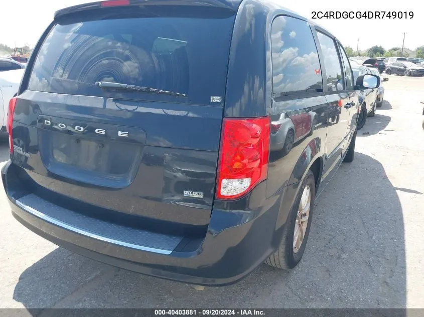 2C4RDGCG4DR749019 2013 Dodge Grand Caravan Sxt