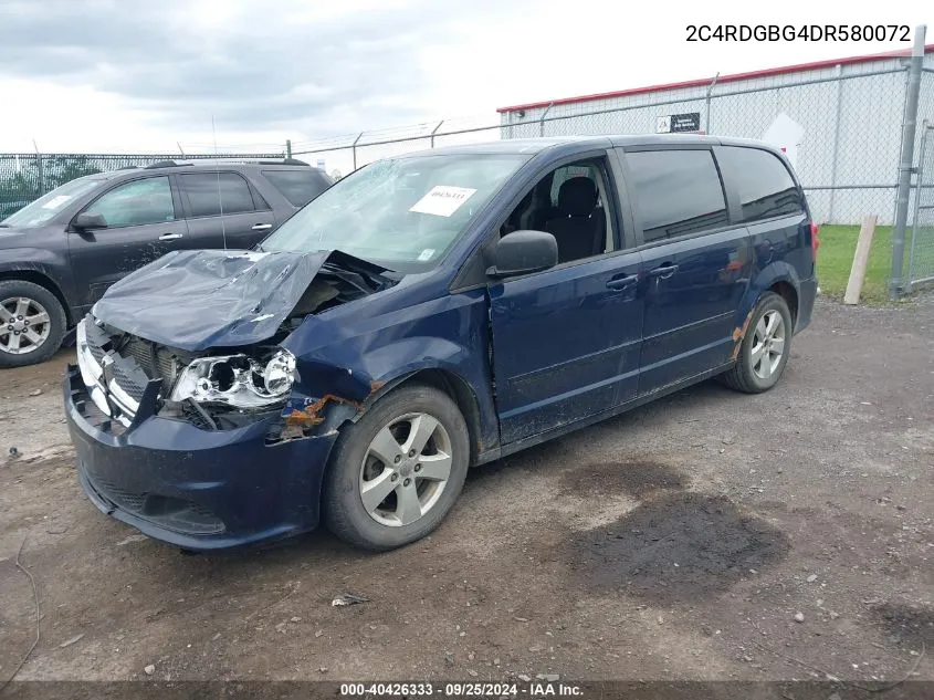 2C4RDGBG4DR580072 2013 Dodge Grand Caravan Se