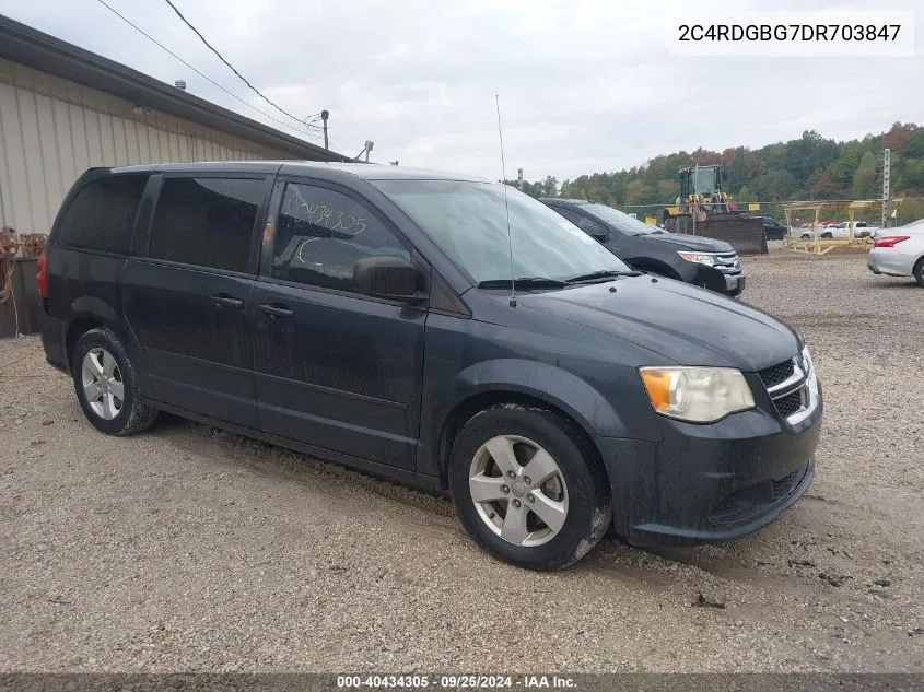 2013 Dodge Grand Caravan Se VIN: 2C4RDGBG7DR703847 Lot: 40434305