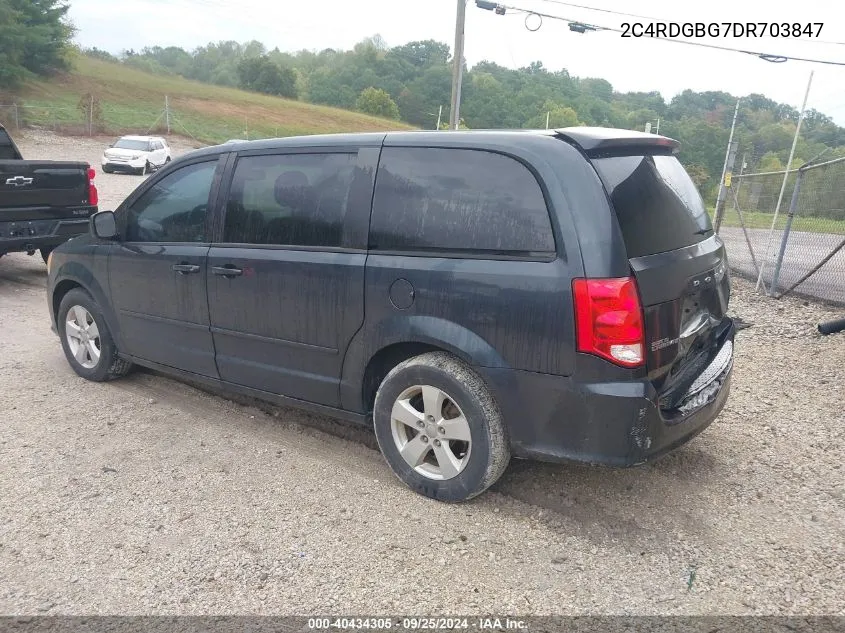 2013 Dodge Grand Caravan Se VIN: 2C4RDGBG7DR703847 Lot: 40434305