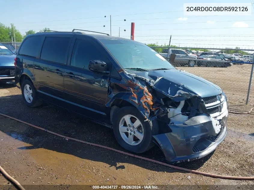 2013 Dodge Grand Caravan Sxt VIN: 2C4RDGCG8DR592126 Lot: 40434727