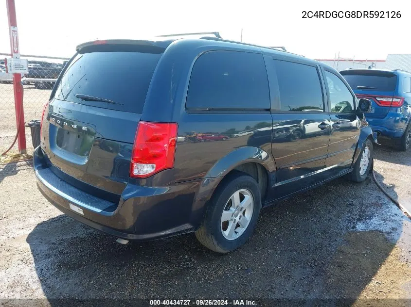 2013 Dodge Grand Caravan Sxt VIN: 2C4RDGCG8DR592126 Lot: 40434727