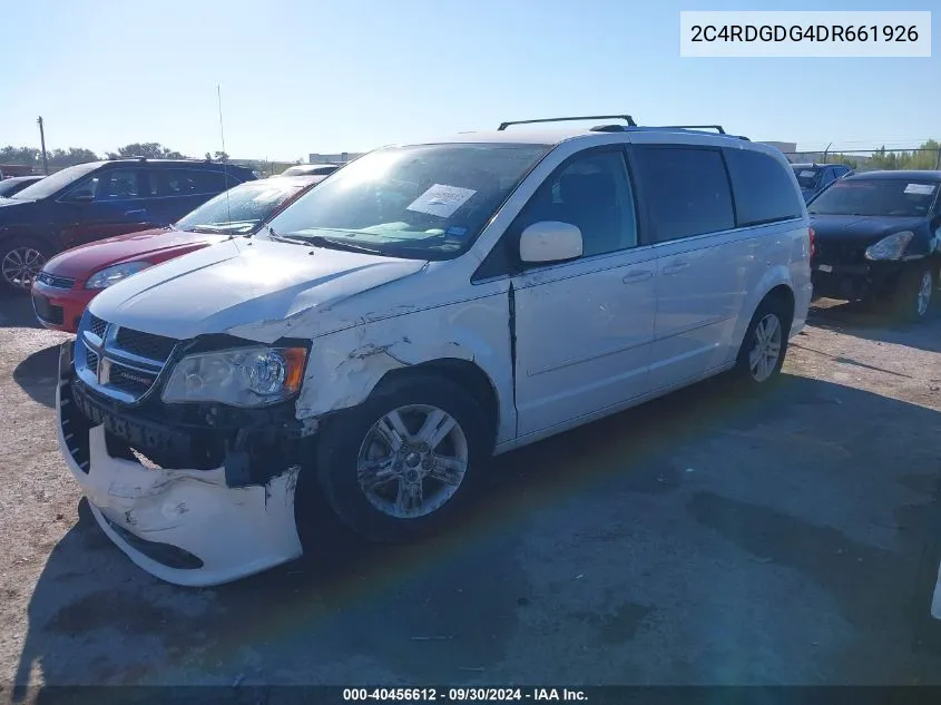 2013 Dodge Grand Caravan Crew VIN: 2C4RDGDG4DR661926 Lot: 40456612