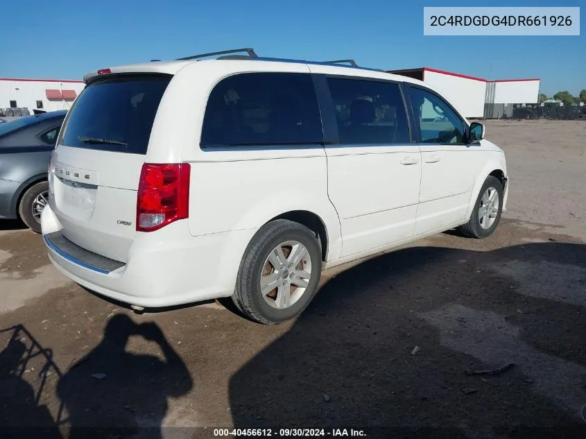 2013 Dodge Grand Caravan Crew VIN: 2C4RDGDG4DR661926 Lot: 40456612