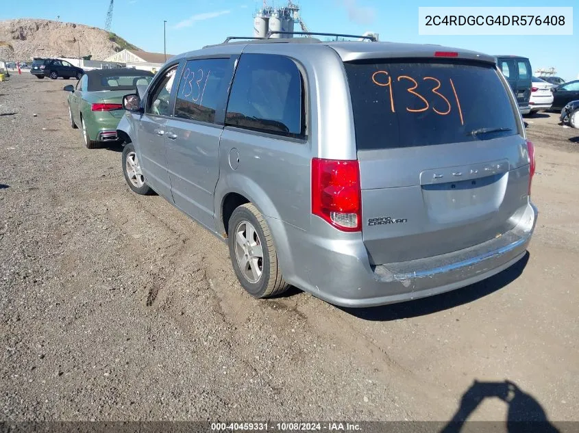 2013 Dodge Grand Caravan Sxt VIN: 2C4RDGCG4DR576408 Lot: 40459331