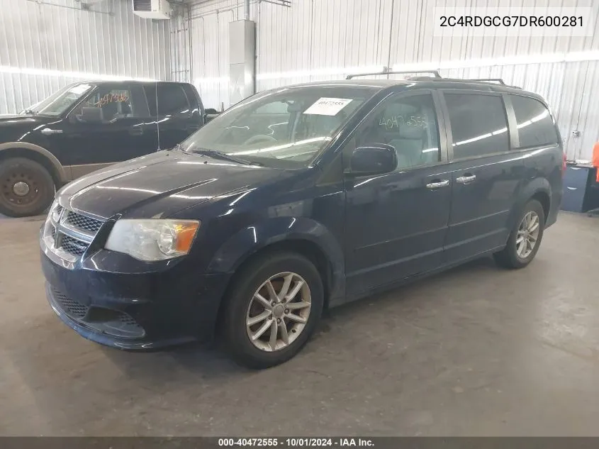 2C4RDGCG7DR600281 2013 Dodge Grand Caravan Sxt