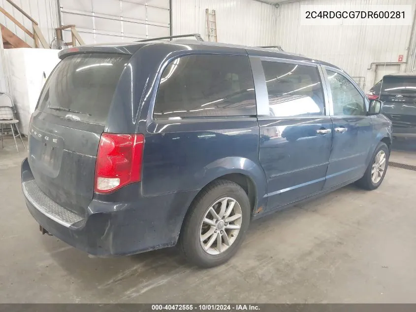 2013 Dodge Grand Caravan Sxt VIN: 2C4RDGCG7DR600281 Lot: 40472555