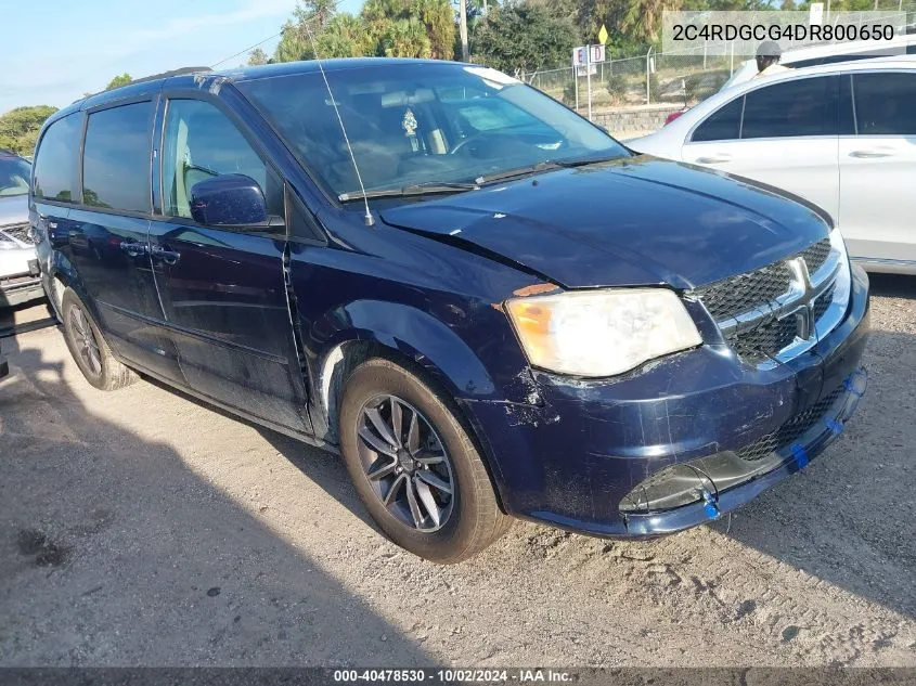 2013 Dodge Grand Caravan Sxt VIN: 2C4RDGCG4DR800650 Lot: 40478530