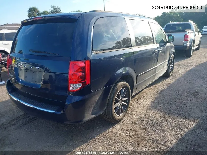 2013 Dodge Grand Caravan Sxt VIN: 2C4RDGCG4DR800650 Lot: 40478530