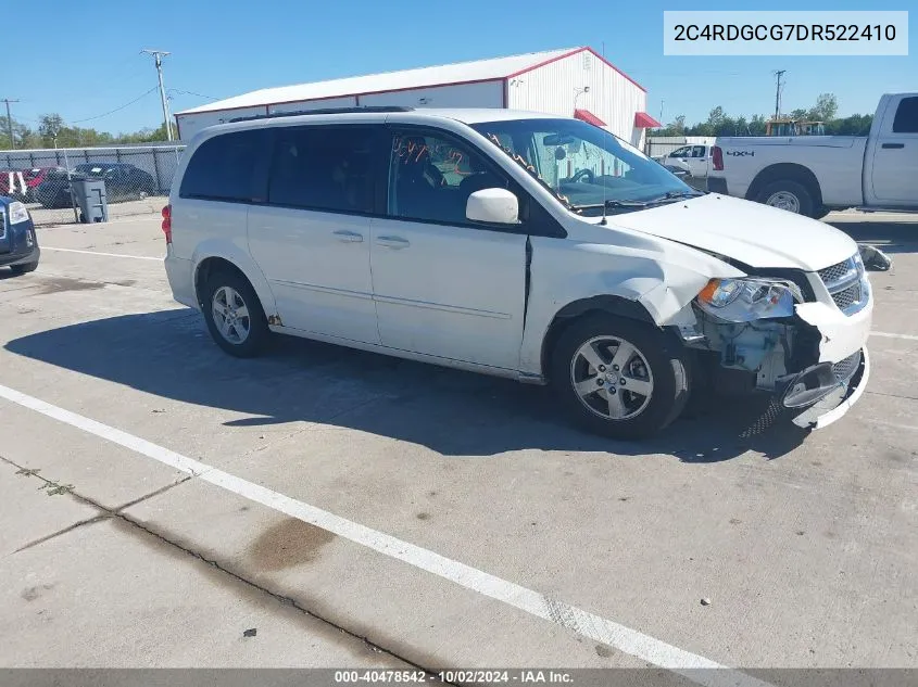 2013 Dodge Grand Caravan Sxt VIN: 2C4RDGCG7DR522410 Lot: 40478542