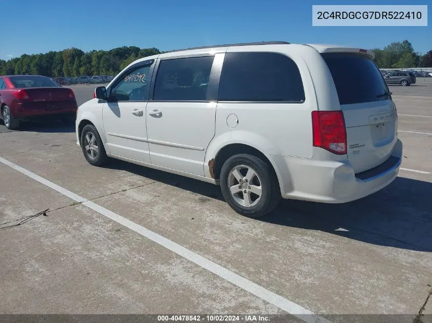 2013 Dodge Grand Caravan Sxt VIN: 2C4RDGCG7DR522410 Lot: 40478542