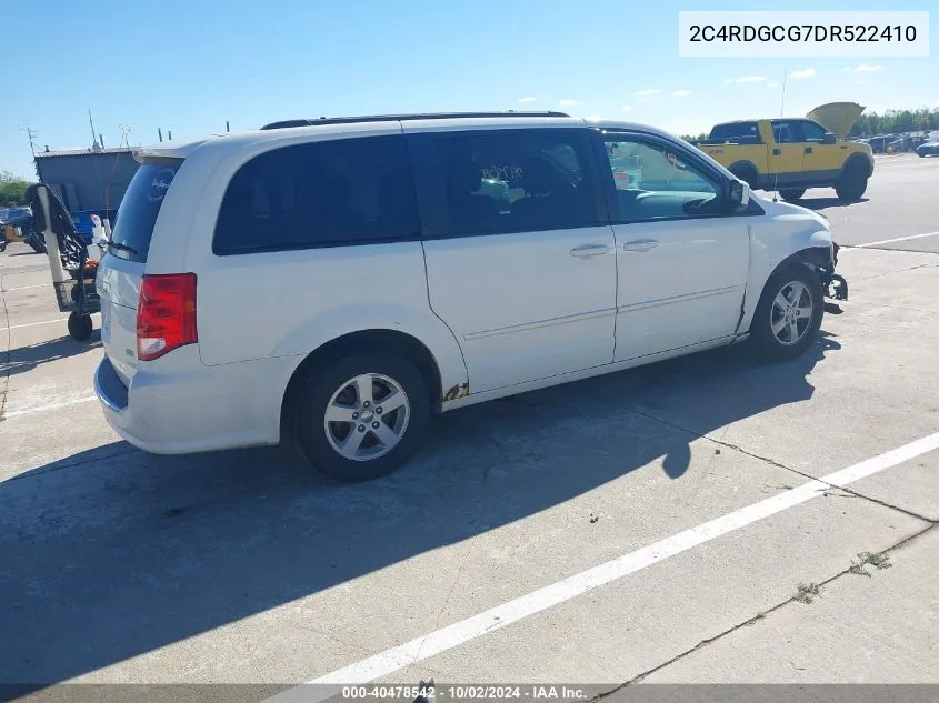 2013 Dodge Grand Caravan Sxt VIN: 2C4RDGCG7DR522410 Lot: 40478542