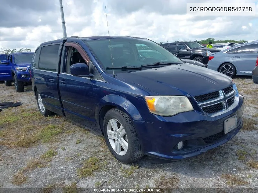 2013 Dodge Grand Caravan Crew VIN: 2C4RDGDG6DR542758 Lot: 40478834