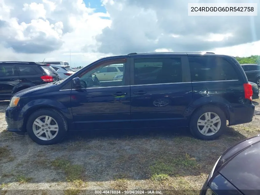 2013 Dodge Grand Caravan Crew VIN: 2C4RDGDG6DR542758 Lot: 40478834