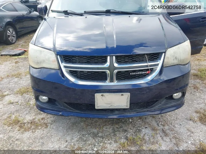 2013 Dodge Grand Caravan Crew VIN: 2C4RDGDG6DR542758 Lot: 40478834